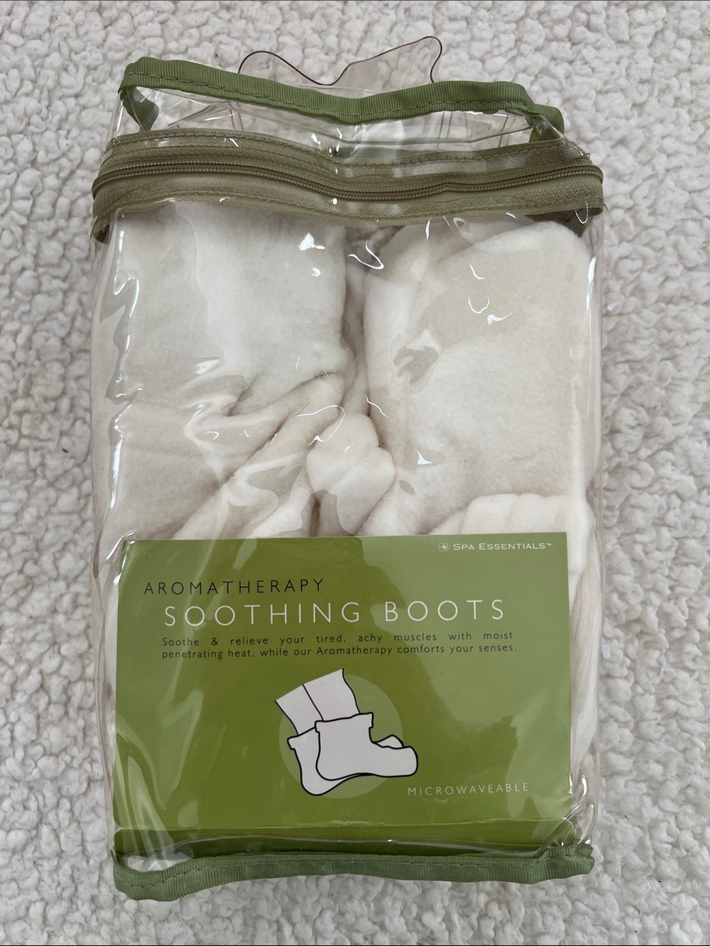 Spa Essentials Soothing Boots in Cream - fits sizes 6-9